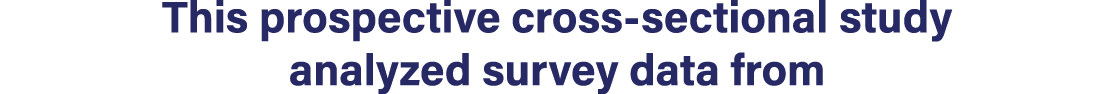 This prospective cross sectional study analyzed survey data from